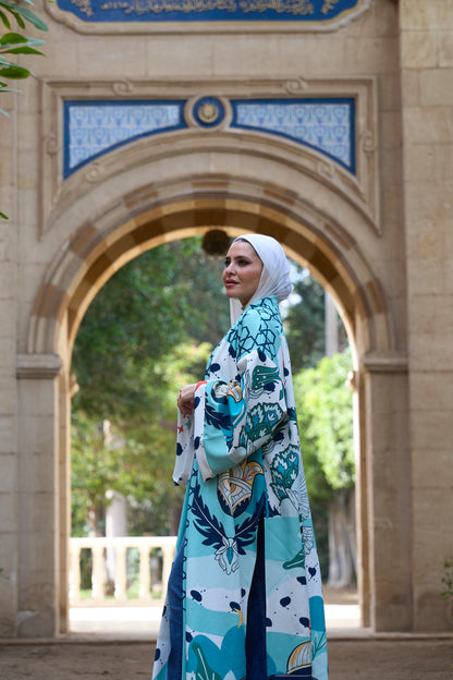 Palsteinian Kimono In White