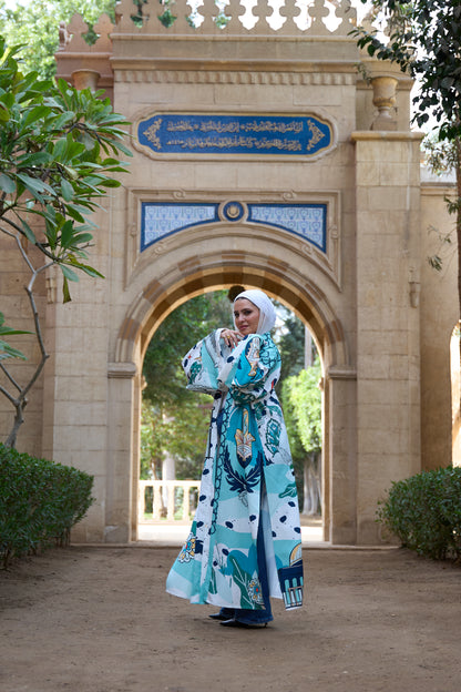 Palsteinian Kimono In White