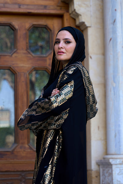 Sahra Embroidery Sequin Kaftan